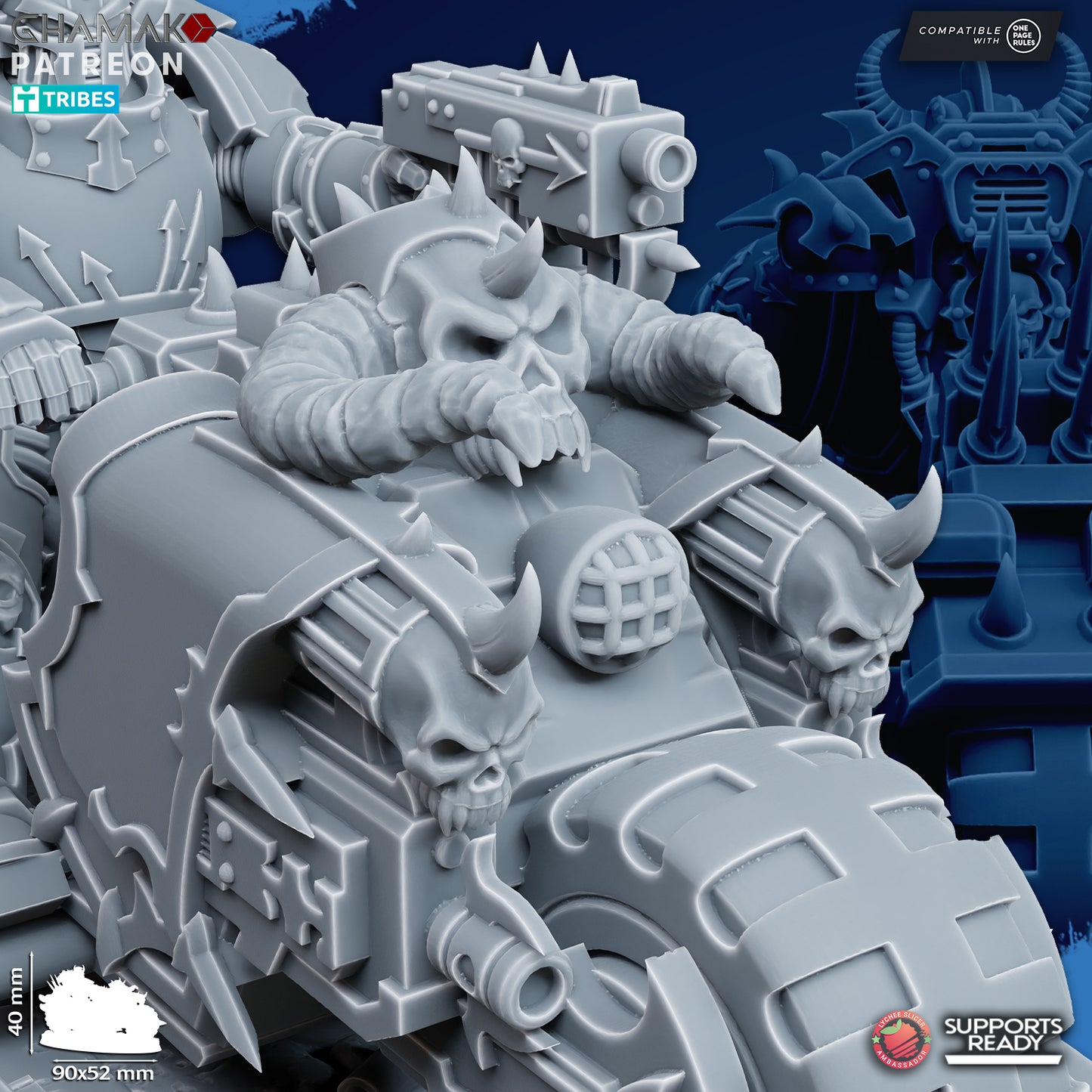 Traitor Bikes| Heretic Knights (3)  - Havoc Brothers - Ghamak - 3D Printed Mini Marines