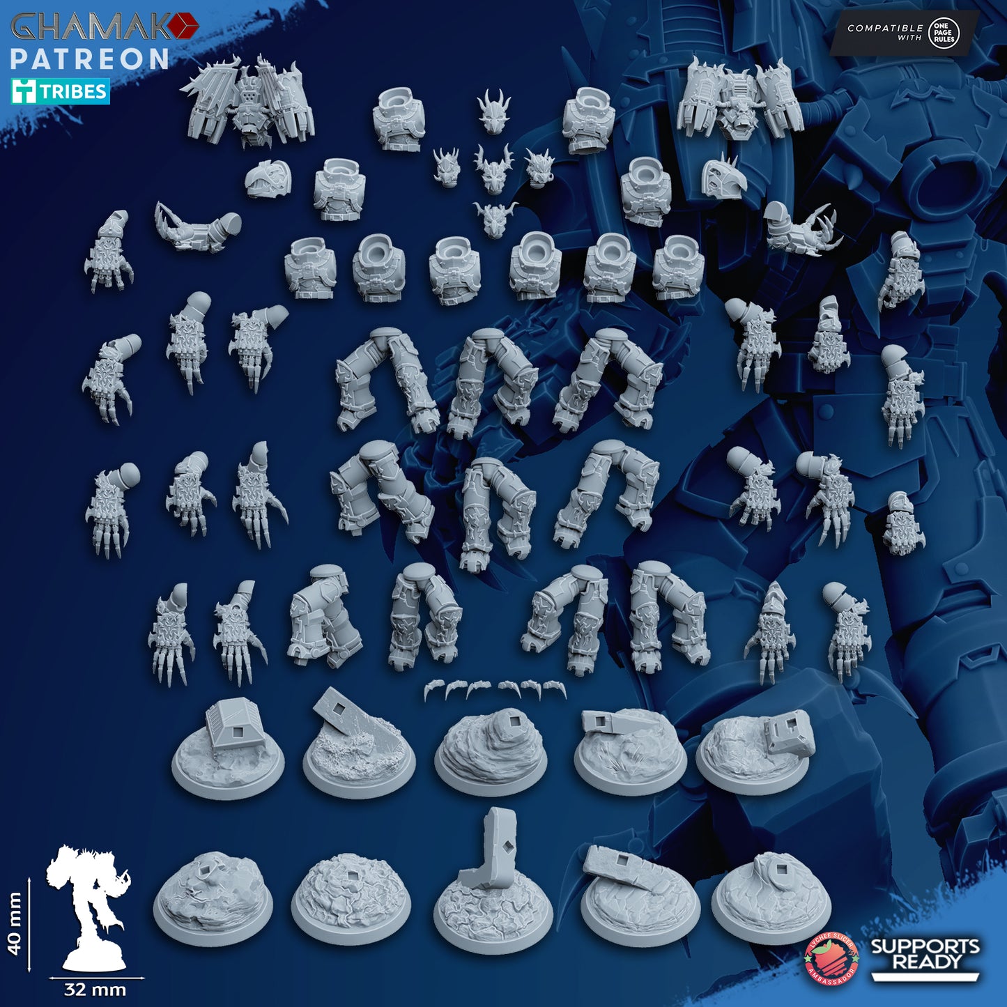 Warped Claws | Heretic Knights (10)  - Havoc Brothers - Ghamak - 3D Printed Mini Marines