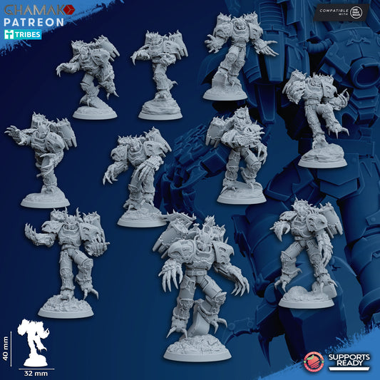 Warped Claws | Heretic Knights (10)  - Havoc Brothers - Ghamak - 3D Printed Mini Marines