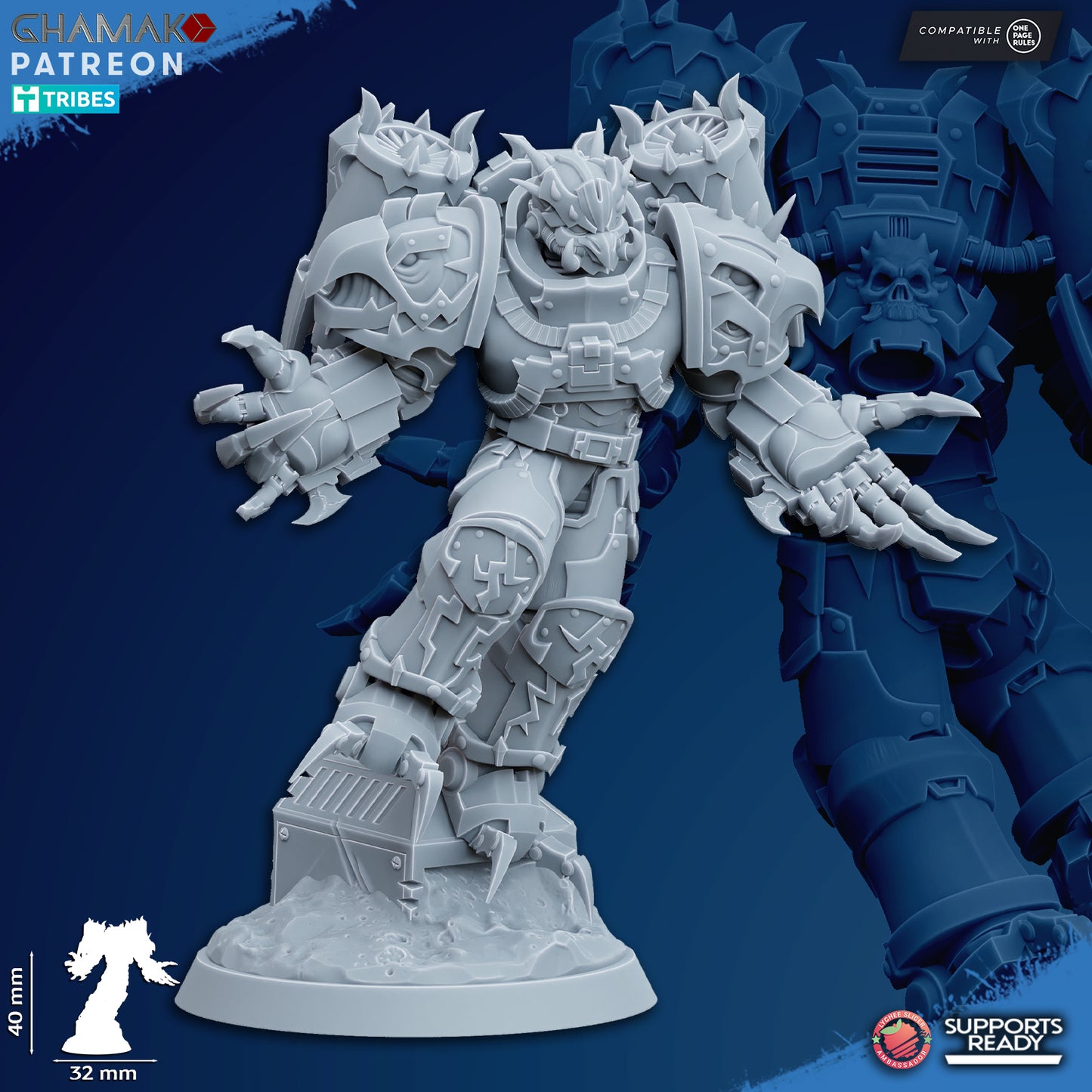 Warped Claws | Heretic Knights (10)  - Havoc Brothers - Ghamak - 3D Printed Mini Marines