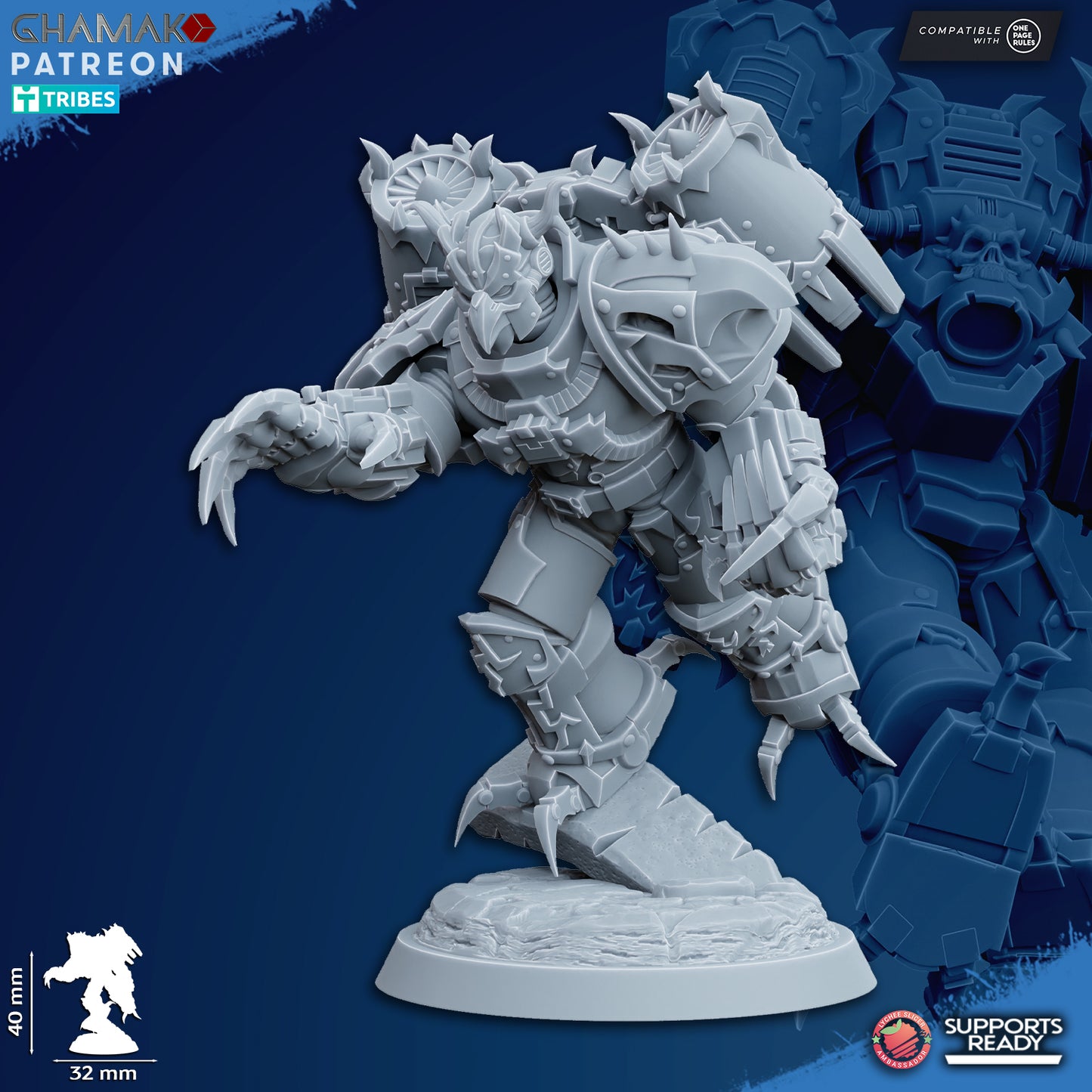 Warped Claws | Heretic Knights (10)  - Havoc Brothers - Ghamak - 3D Printed Mini Marines