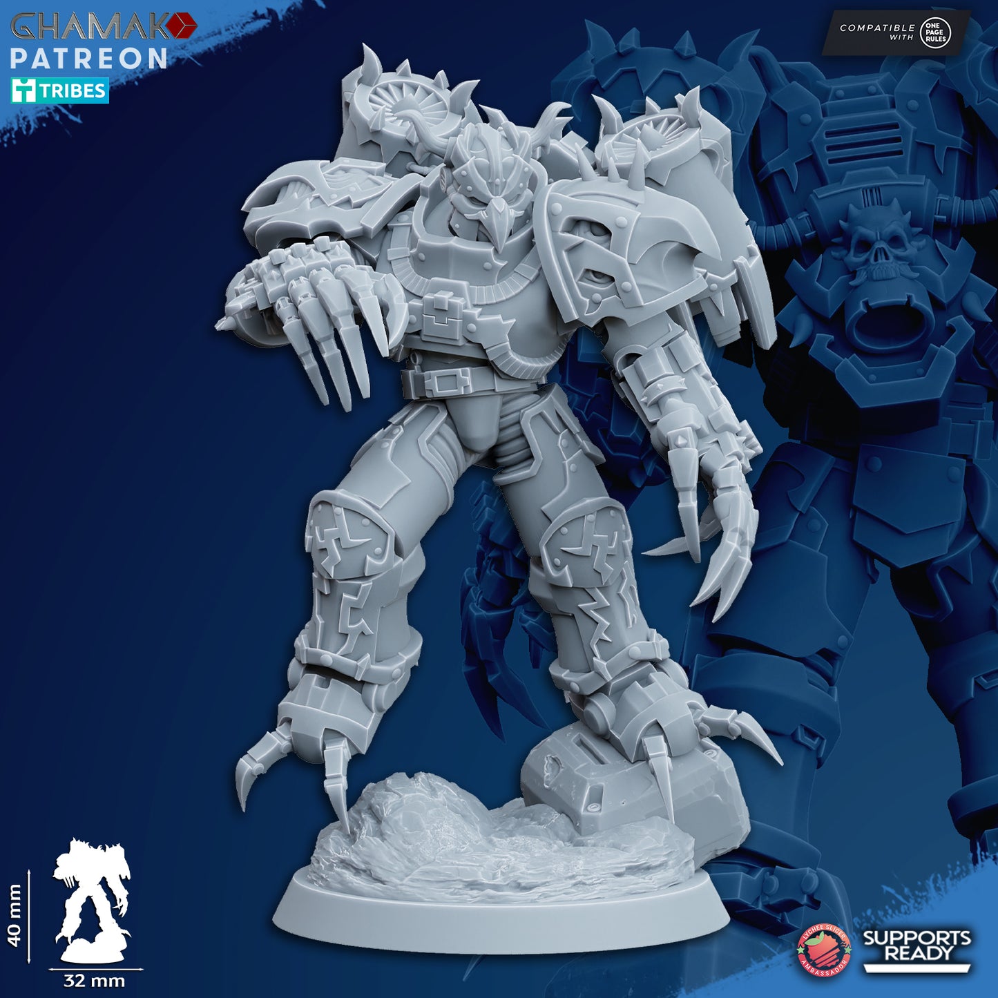 Warped Claws | Heretic Knights (10)  - Havoc Brothers - Ghamak - 3D Printed Mini Marines