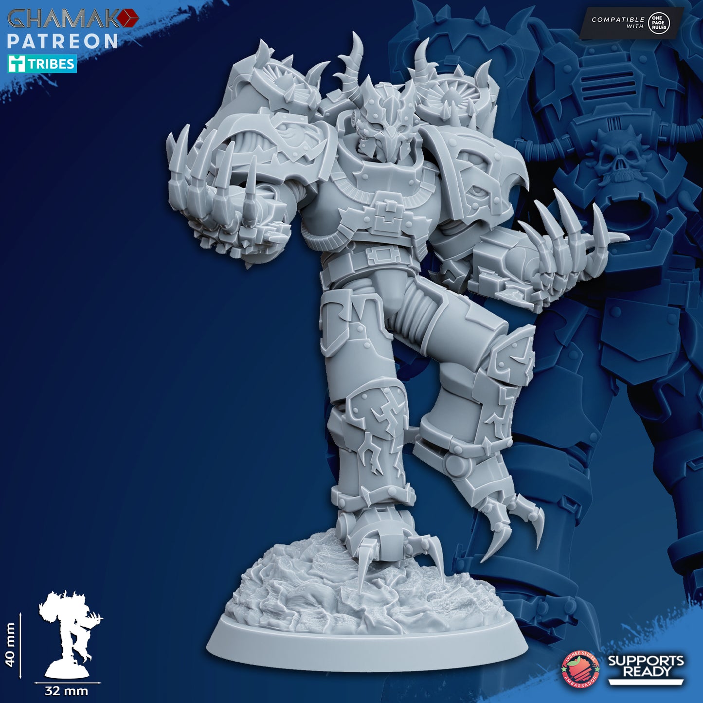 Warped Claws | Heretic Knights (10)  - Havoc Brothers - Ghamak - 3D Printed Mini Marines