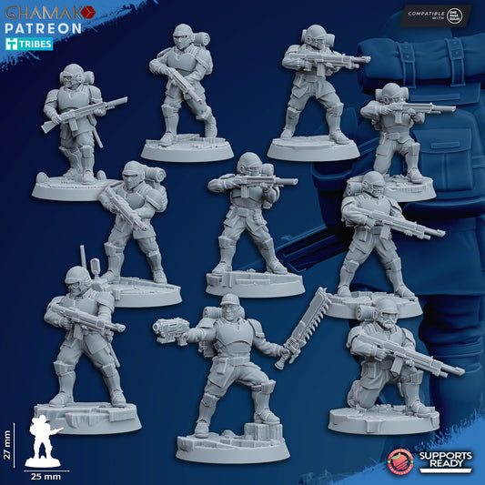 Freedom Guard Assault Troops (10) | Empire Guard - Human Defense Force - Ghamak
