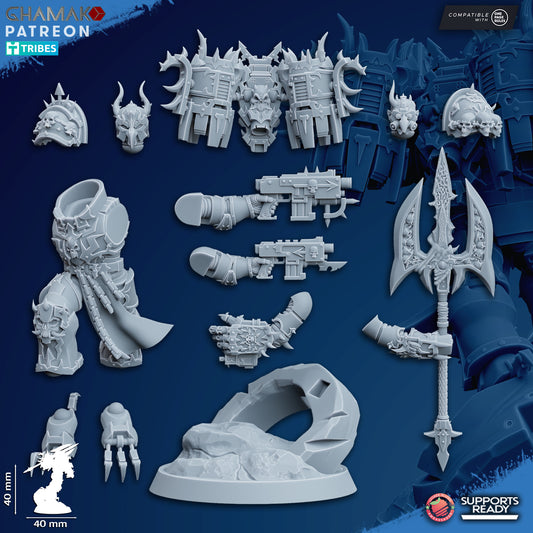 Talon of the Void | Chaos Knights (1)  - Havoc Brothers - Ghamak - 3D Printed Mini Marines