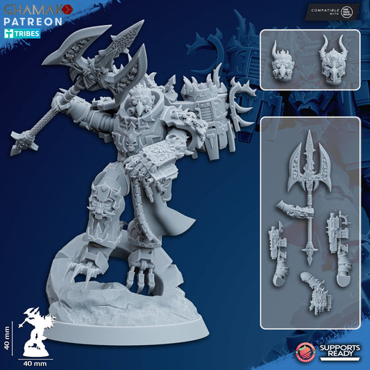 Talon of the Void | Chaos Knights (1)  - Havoc Brothers - Ghamak - 3D Printed Mini Marines