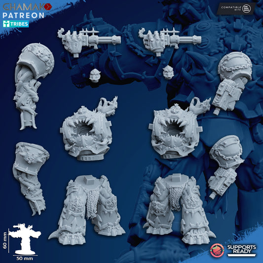Possesed Eradicators | Heretic Knights (2)  - Havoc Brothers - Ghamak - 3D Printed Mini Marines