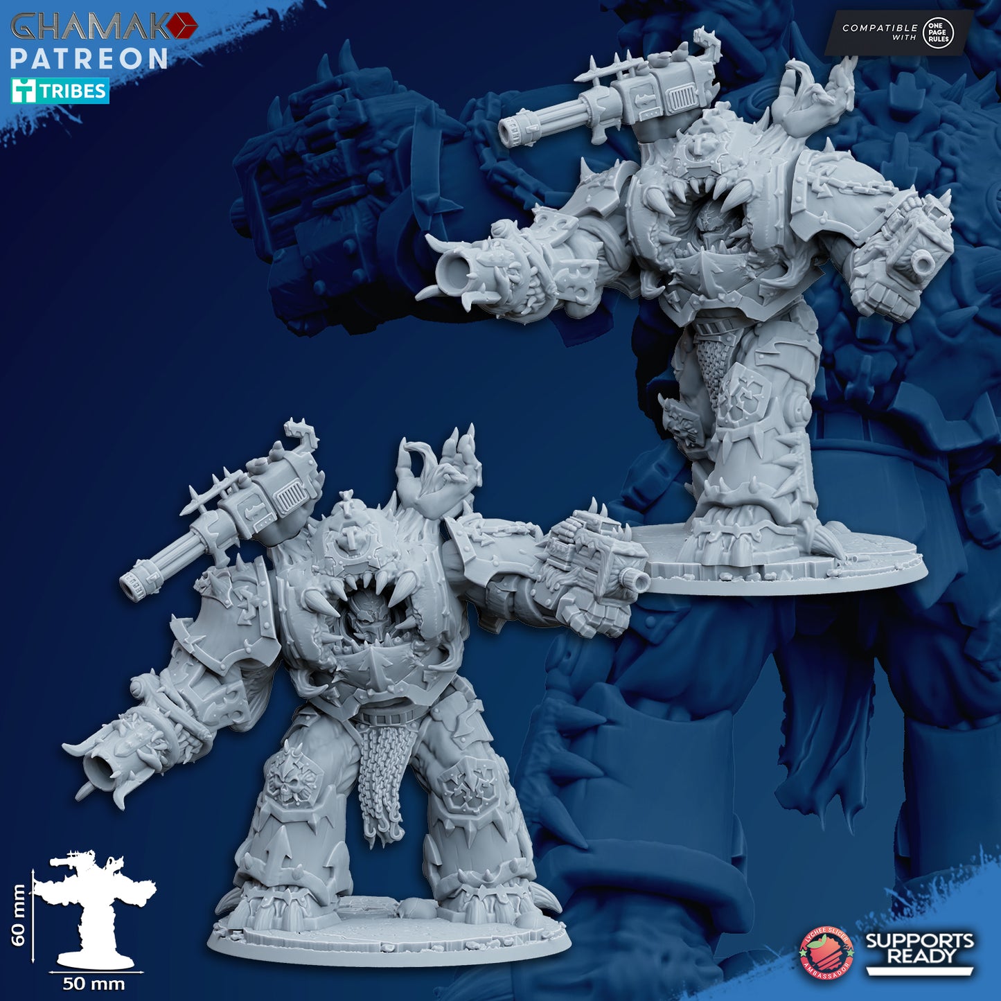 Possesed Eradicators | Heretic Knights (2)  - Havoc Brothers - Ghamak - 3D Printed Mini Marines
