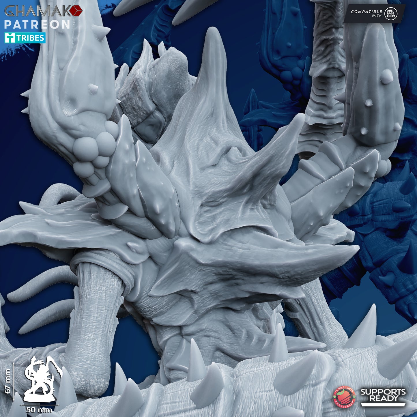 Psionic Reaper Tyrant Nid | Alien Hives (1) - Ghamak | 3D-printed Miniatures