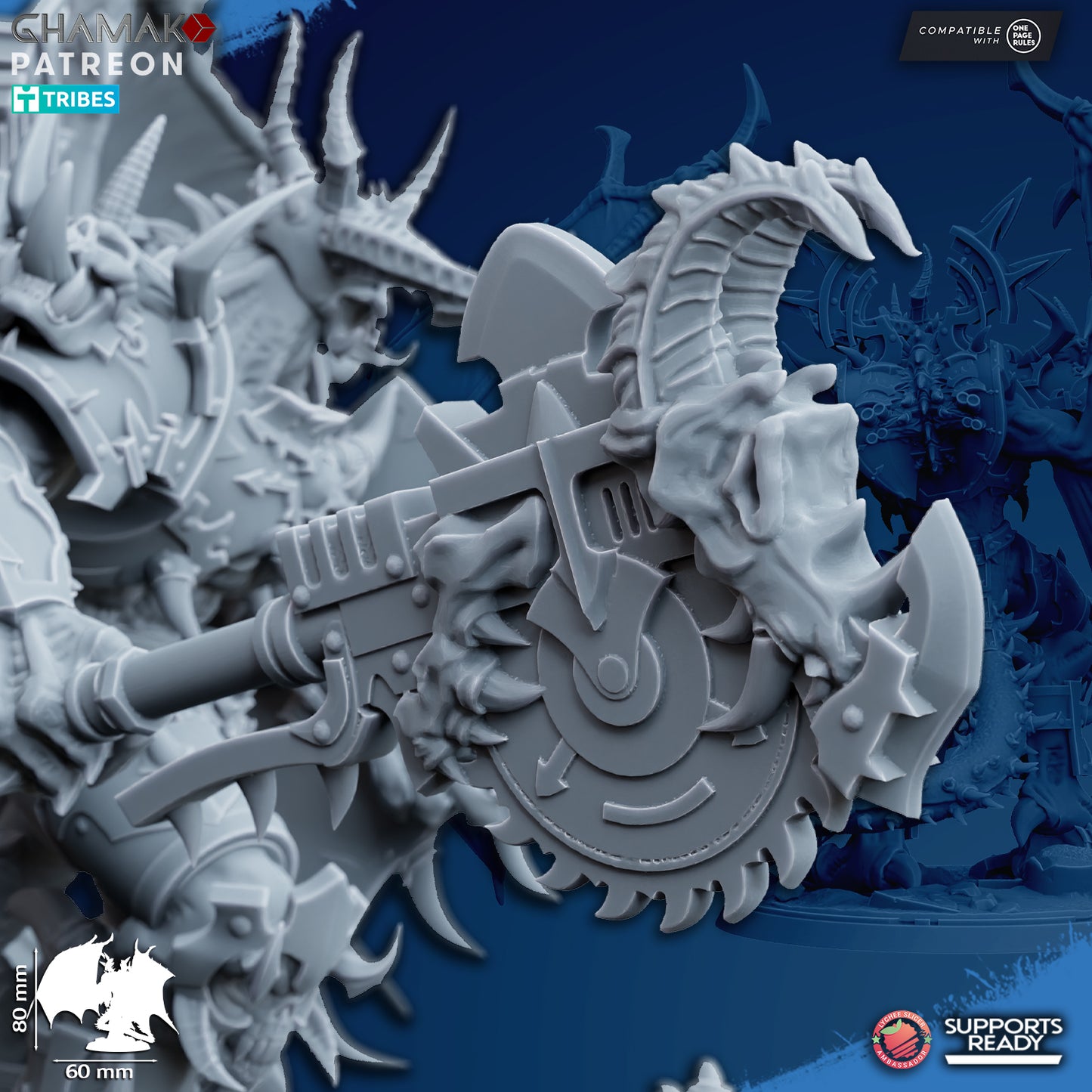 Winged Demonic Lord | Wormhole Daemons (1)  - Havoc Brothers - Ghamak - 3D Printed Mini Marines