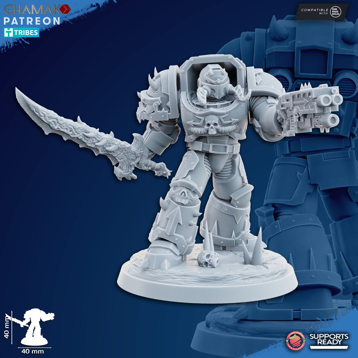 Heretic Exterminators | Heretic Knights (7)  - Havoc Brothers - Ghamak - 3D Printed Mini Marines