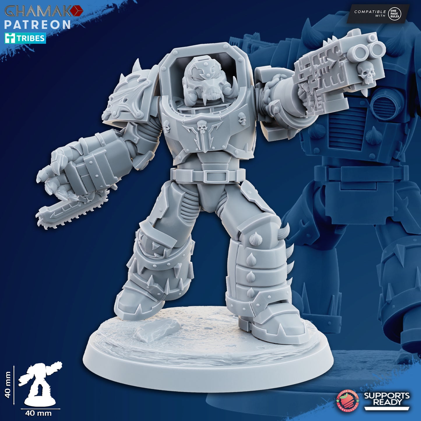 Heretic Exterminators | Heretic Knights (7)  - Havoc Brothers - Ghamak - 3D Printed Mini Marines