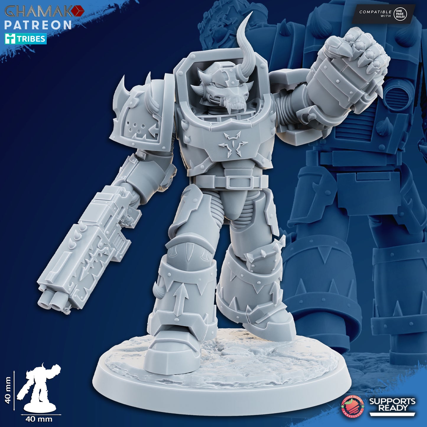 Heretic Exterminators | Heretic Knights (7)  - Havoc Brothers - Ghamak - 3D Printed Mini Marines