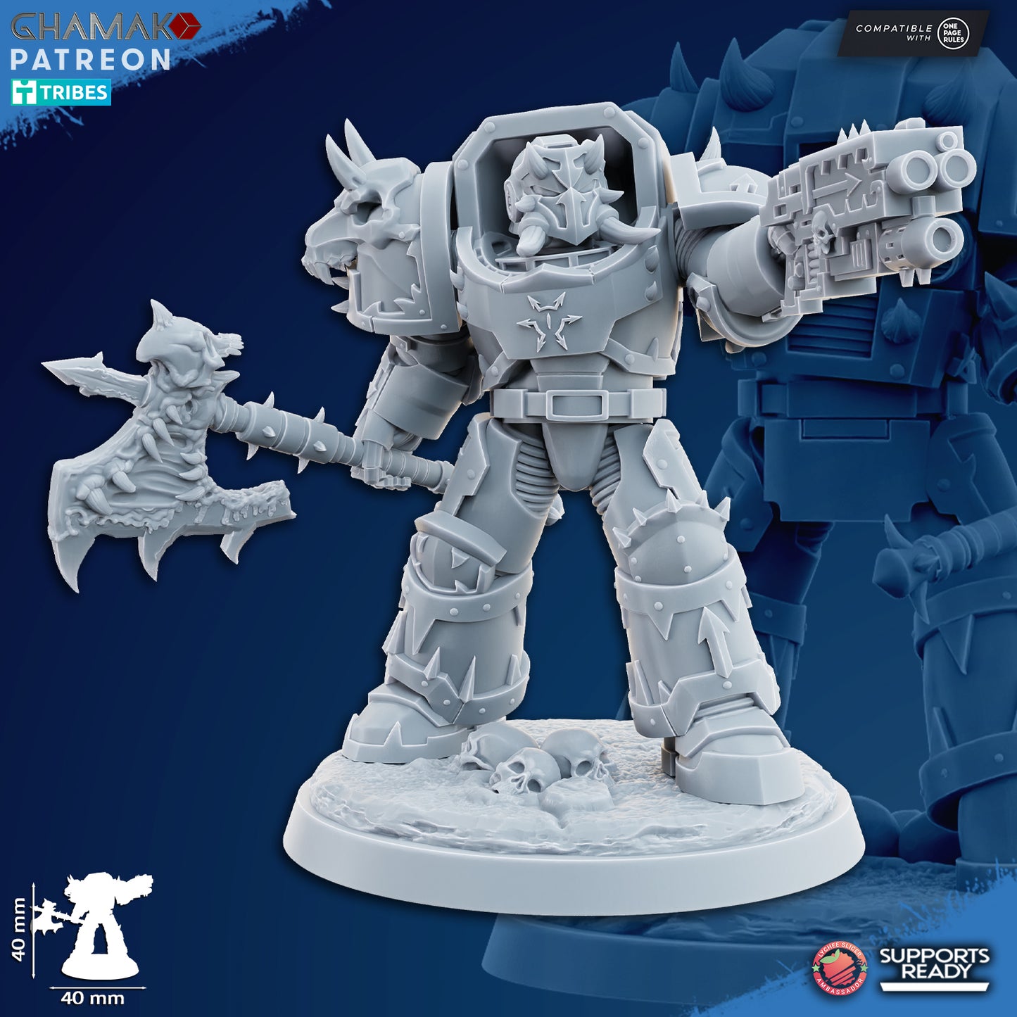Heretic Exterminators | Heretic Knights (7)  - Havoc Brothers - Ghamak - 3D Printed Mini Marines