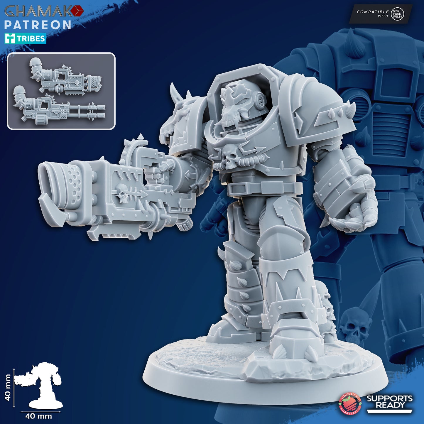 Heretic Exterminators | Heretic Knights (7)  - Havoc Brothers - Ghamak - 3D Printed Mini Marines