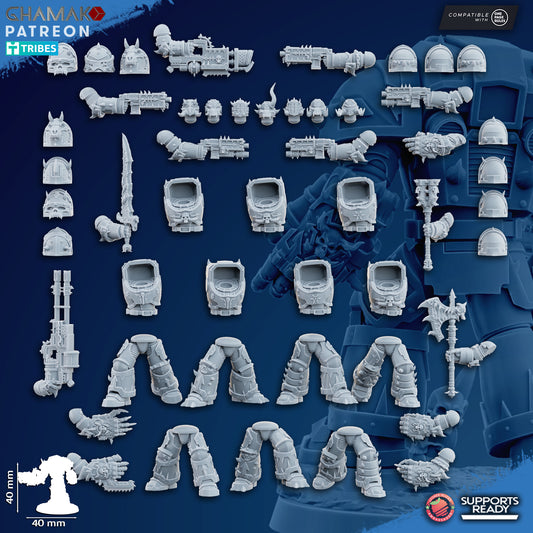 Heretic Exterminators | Heretic Knights (7)  - Havoc Brothers - Ghamak - 3D Printed Mini Marines