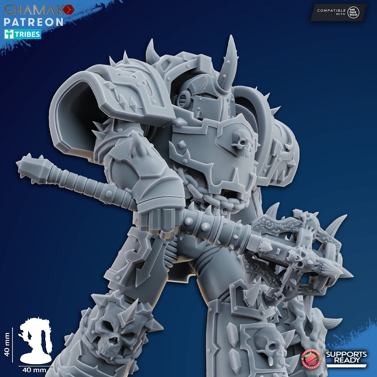 Exterminator Lord 1 | Chaos Knights (1)  - Havoc Brothers - Ghamak - 3D Printed Mini Marines
