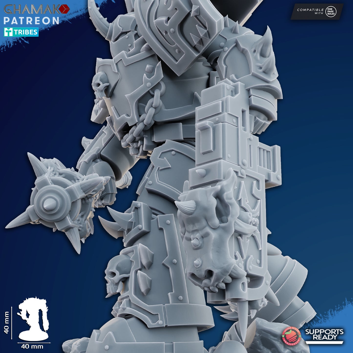 Exterminator Lord 1 | Chaos Knights (1)  - Havoc Brothers - Ghamak - 3D Printed Mini Marines