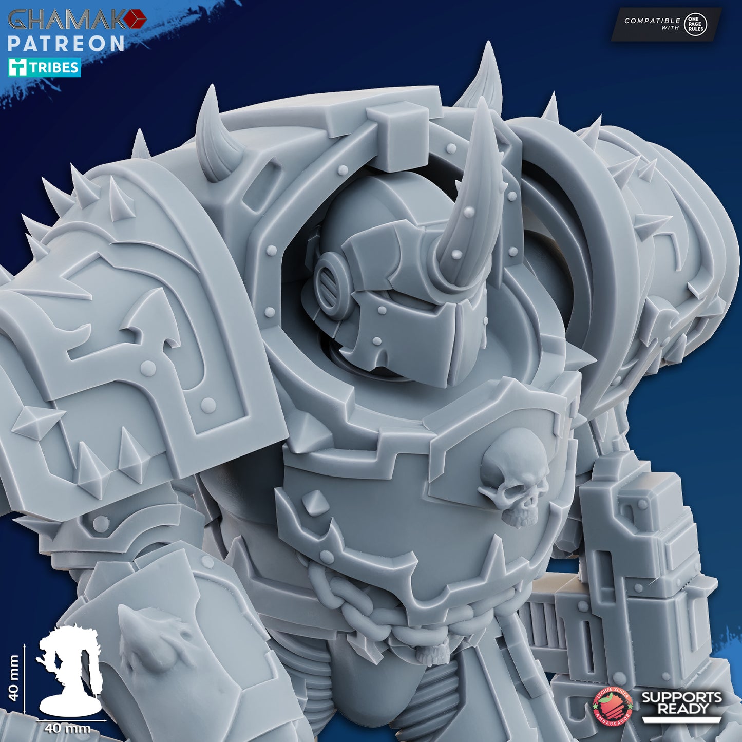Exterminator Lord 1 | Chaos Knights (1)  - Havoc Brothers - Ghamak - 3D Printed Mini Marines