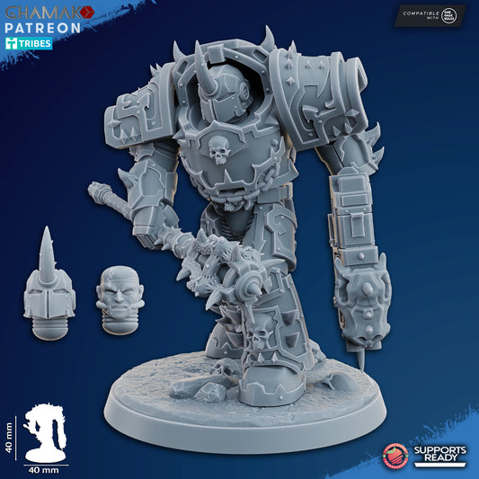 Exterminator Lord 1 | Chaos Knights (1)  - Havoc Brothers - Ghamak - 3D Printed Mini Marines