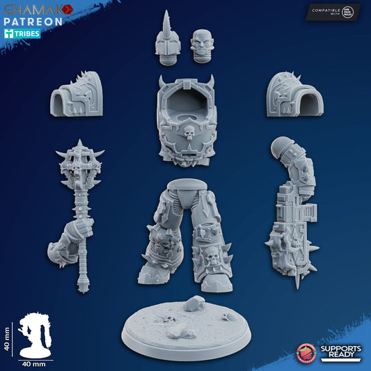 Exterminator Lord 1 | Chaos Knights (1)  - Havoc Brothers - Ghamak - 3D Printed Mini Marines