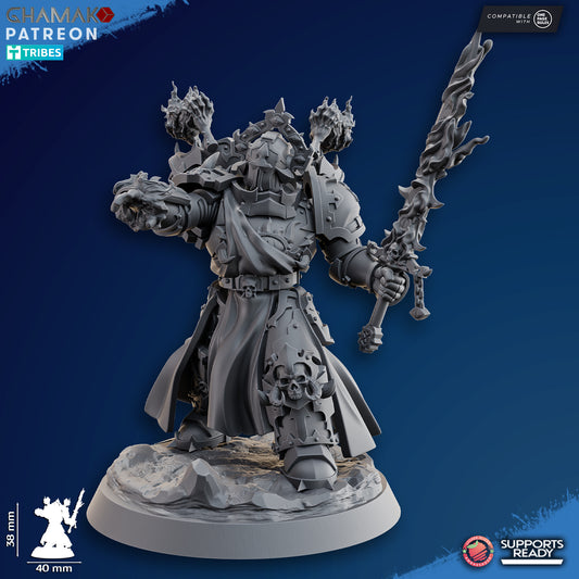 Heretic Warlock 1 | Chaos Knights (1)  - Havoc Brothers - Ghamak - 3D Printed Mini Marines