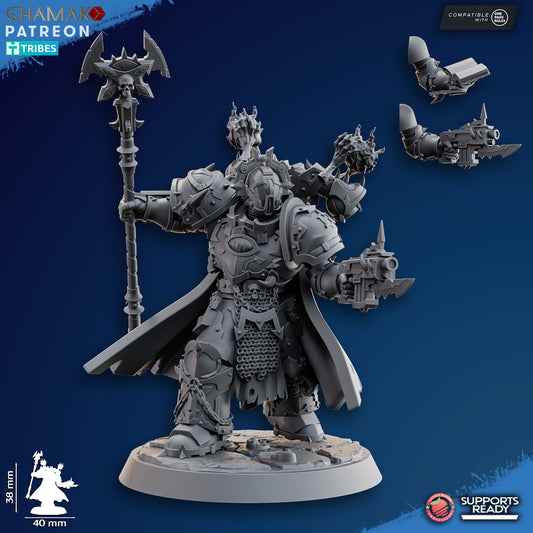 Heretic Warlock 2 | Chaos Knights (1)  - Havoc Brothers - Ghamak - 3D Printed Mini Marines