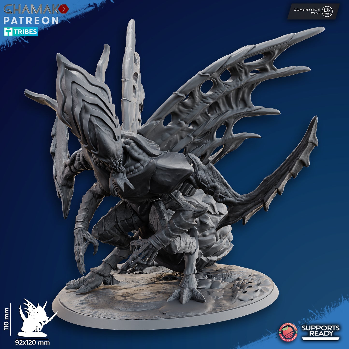 Breeder Queen Tyrant Nid | Alien Hives (1) - Ghamak | 3D-printed Miniatures