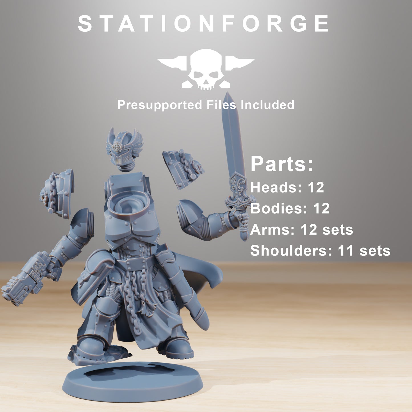 Socratis Reinforcers | Socratis Knights (10) - MKX Prime Brothers - Stationforge - 3d Printed Mini Marines