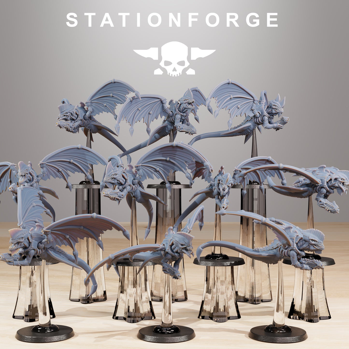Flyers Xenarids | Alien Hives (10) - Stationforge | 3D-printed Miniatures
