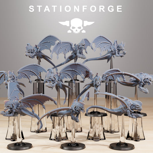 Flyers Xenarids | Alien Hives (10) - Stationforge | 3D-printed Miniatures
