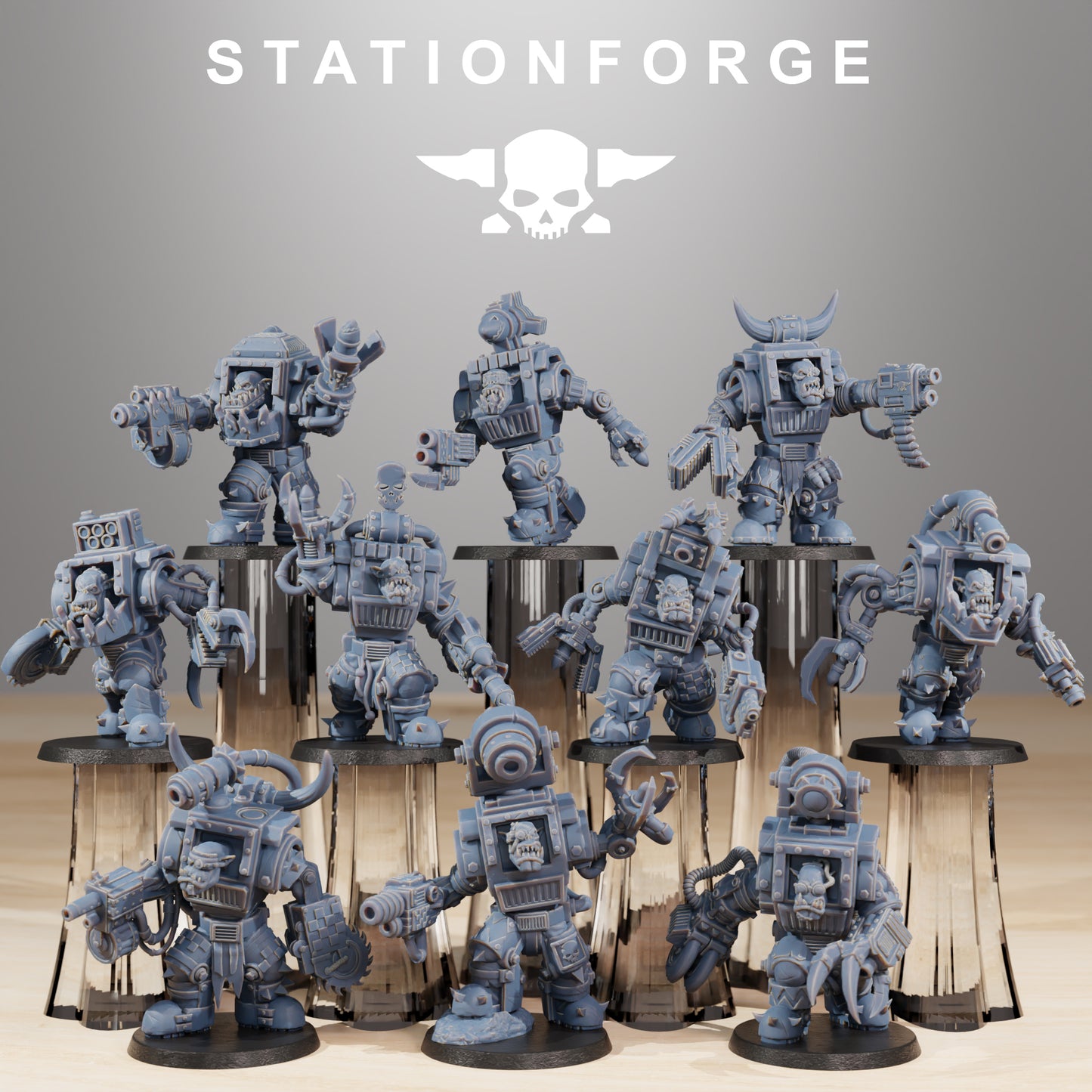 Steelbrutes Orkaz | Space Orcs (10) - Stationforge | 3D-printed Miniatures