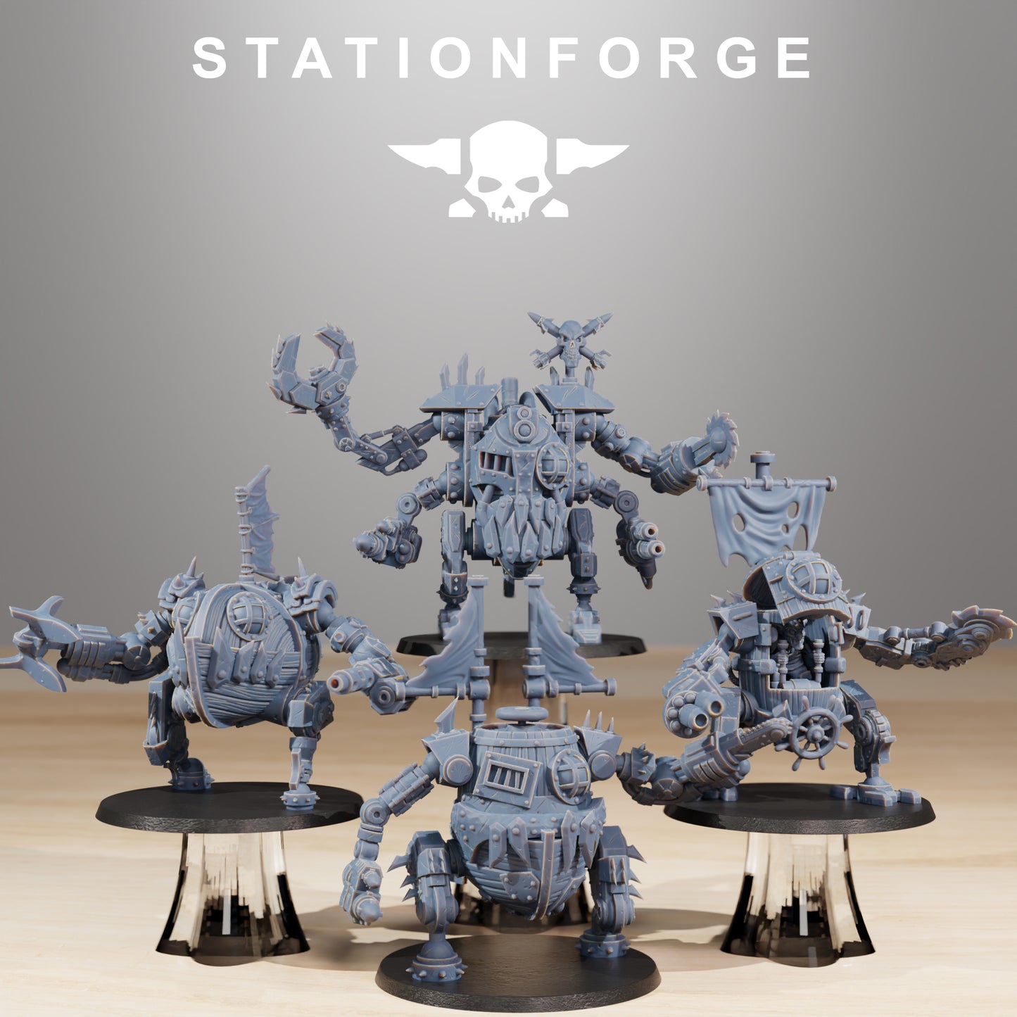 Pirate Bots Gobs | Space Orcs (4) - Stationforge | 3D-printed Miniatures