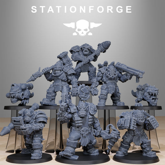 Smashers Orkaz | Space Orcs (8) - Stationforge | 3D-printed Miniatures
