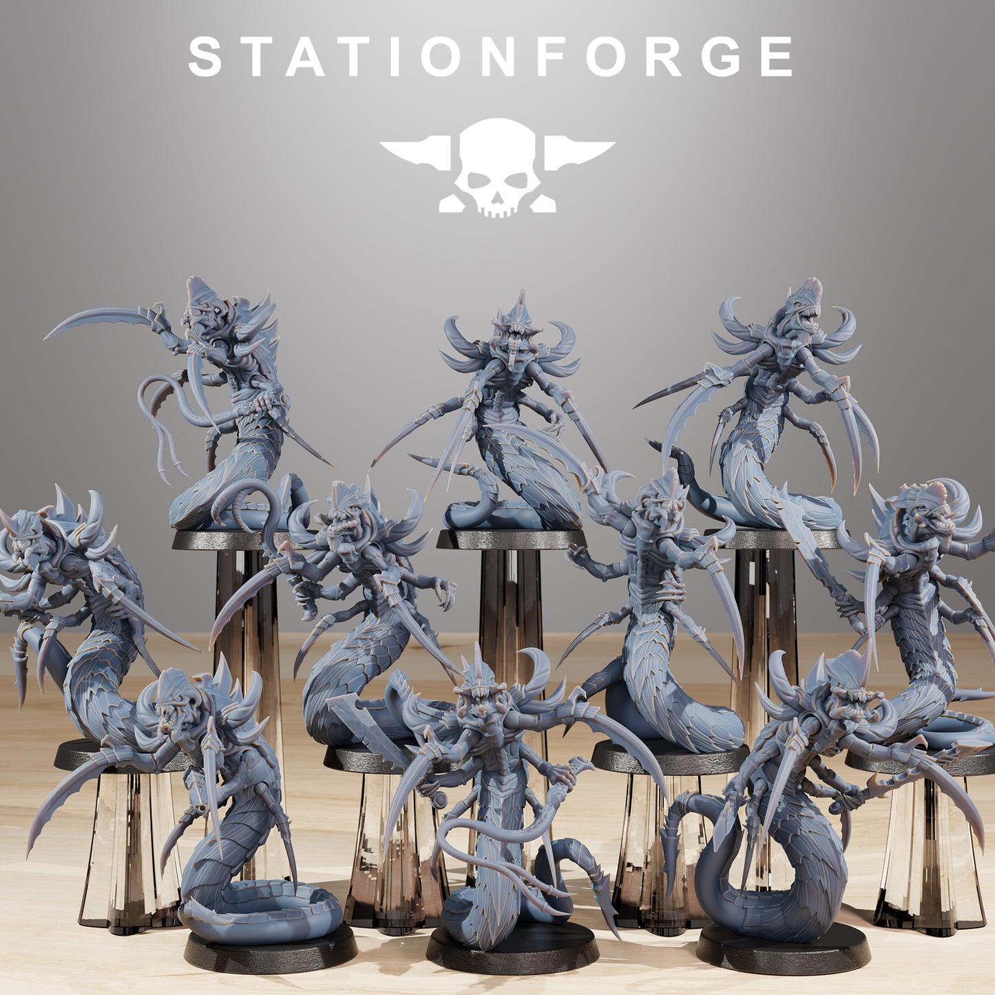 Serpents Xenarids | Alien Hives (10) - Stationforge | 3D-printed Miniatures