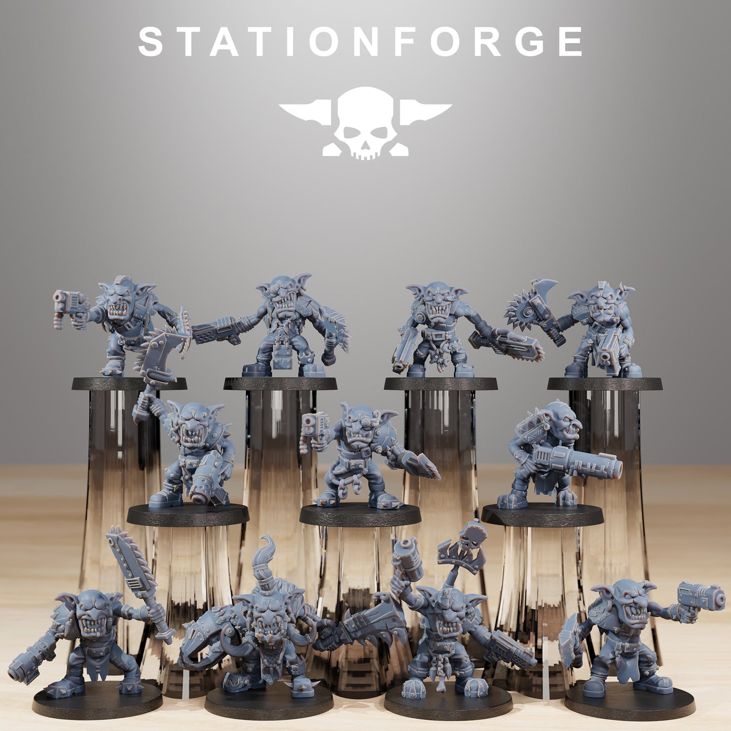 Berserkers Gobs | Space Orcs (11) - Stationforge | 3D-printed Miniatures
