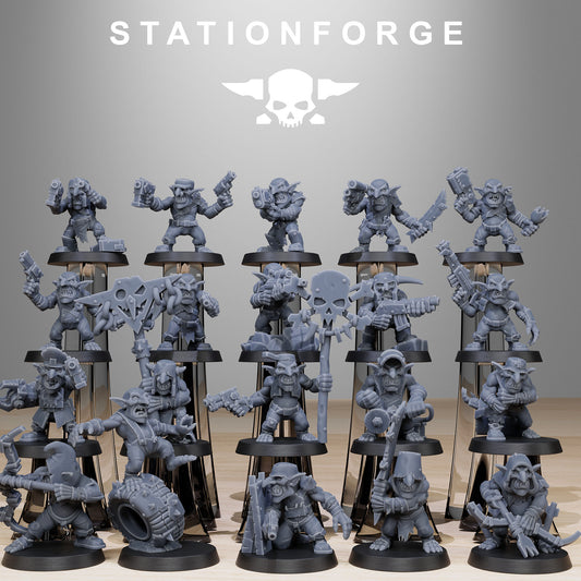 Gobs Infantry Reborn | Space Orcs (20) - Stationforge | 3D-printed Miniatures
