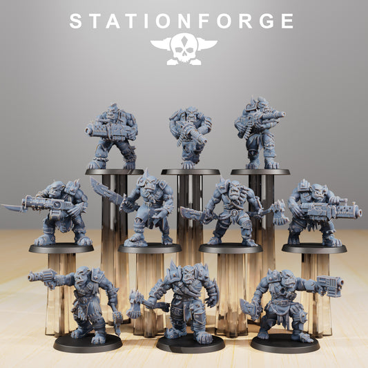 Strappaz Orkaz | Space Orcs (10) - Stationforge | 3D-printed Miniatures