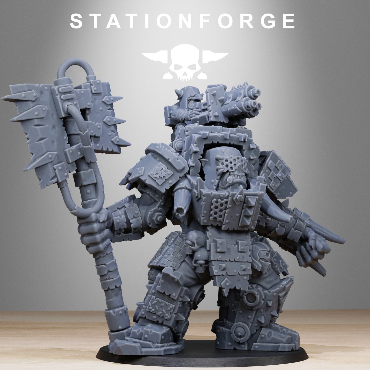 Orkaz Commander | Space Orcs (1) - Stationforge | 3D-printed Miniatures