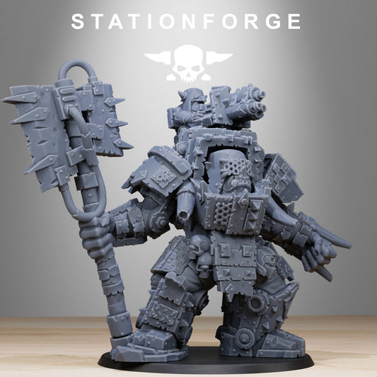 Orkaz Commander | Space Orcs (1) - Stationforge | 3D-printed Miniatures