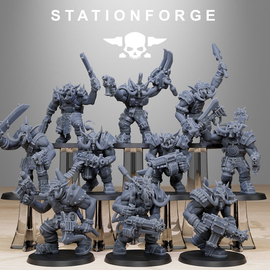 Trolls Orkaz | Space Orcs (10) - Stationforge | 3D-printed Miniatures