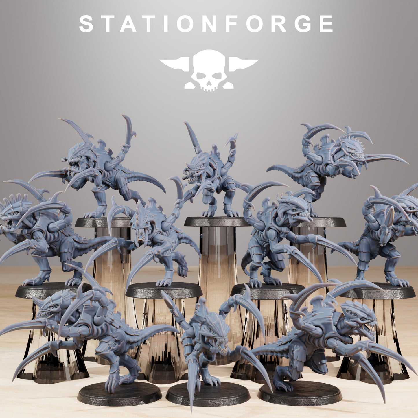 Xenarids Melee Infantry | Alien Hives (10) - Stationforge | 3D-printed Miniatures