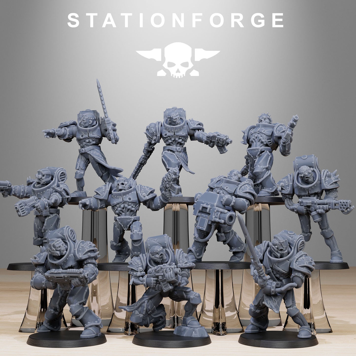 Corrupted Socratis Zombies | Chaos Knights (10) - Havoc Brothers - Stationforge - 3d Printed Mini Marines