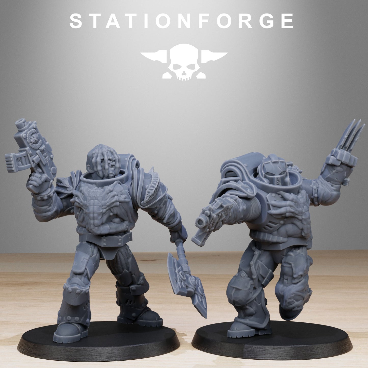 Corrupted Socratis Infantry | Chaos Knights (10) - Havoc Brothers - Stationforge - 3d Printed Mini Marines