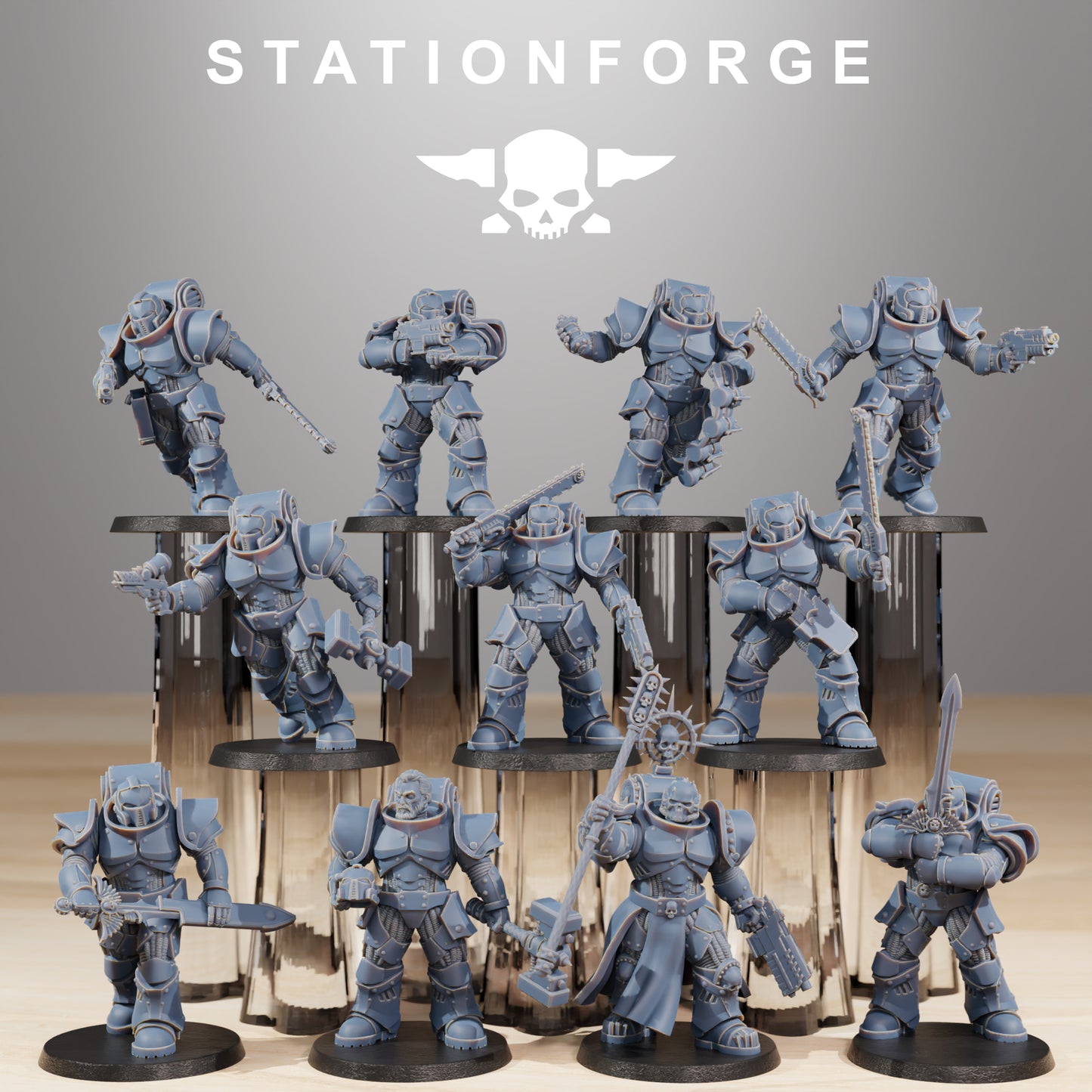 Socratis Melee Infantry | Socratis Knights (10) - MKX Prime Brothers - Stationforge - 3d Printed Mini Marines
