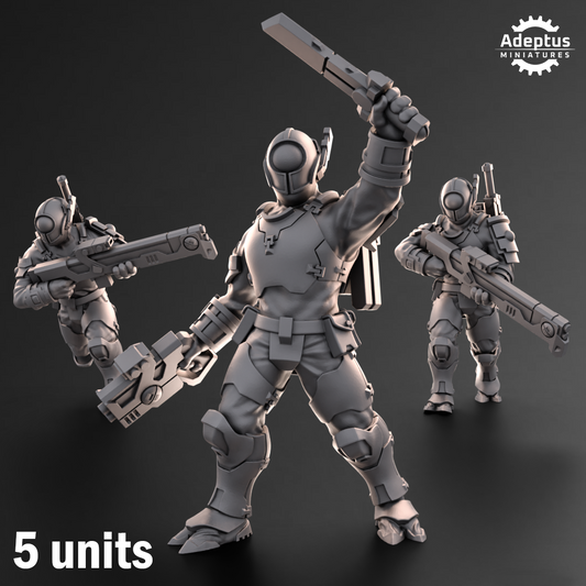 Line Strikers Kae'ti (5) - Dao Union - Adeptus Miniatures - Xenos