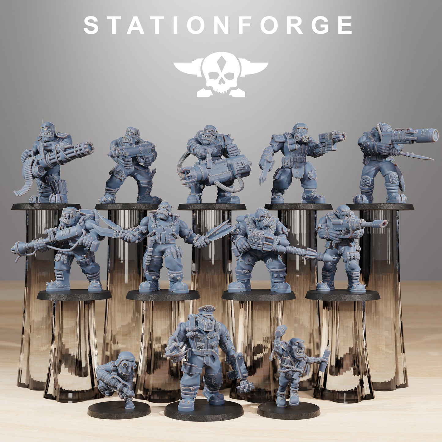 Skillers Orkaz | Space Orcs (12) - Stationforge | 3D-printed Miniatures
