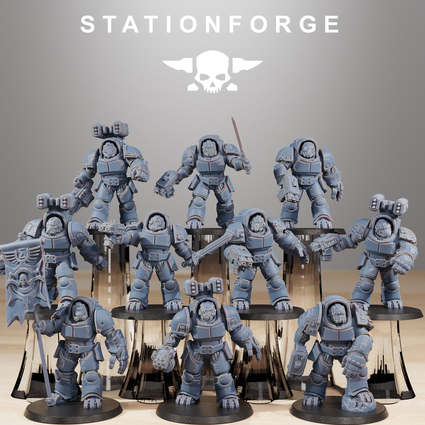 Socratis Vanguard | Socratis Knights (10) - MKX Prime Brothers - Stationforge - 3d Printed Mini Marines