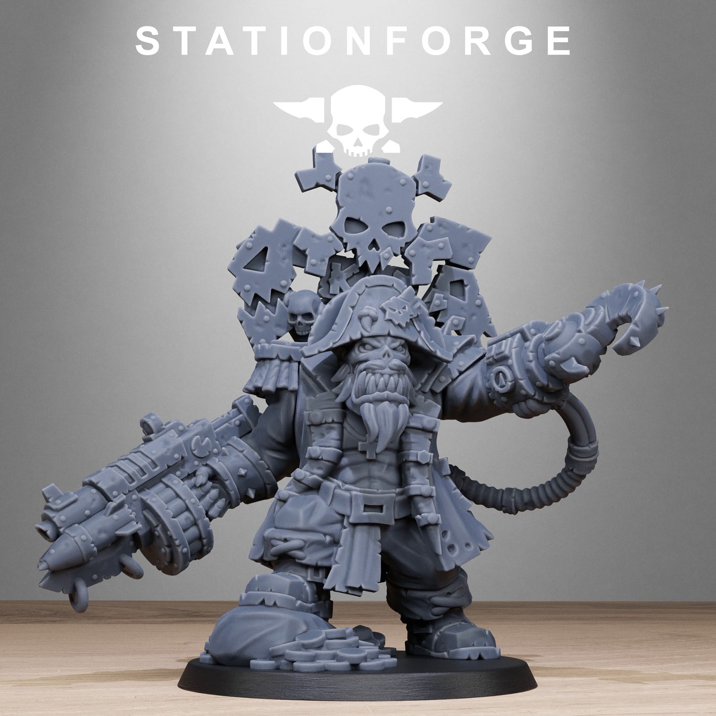 Pirate Orkaz | Space Orcs (1) - Stationforge | 3D-printed Miniatures