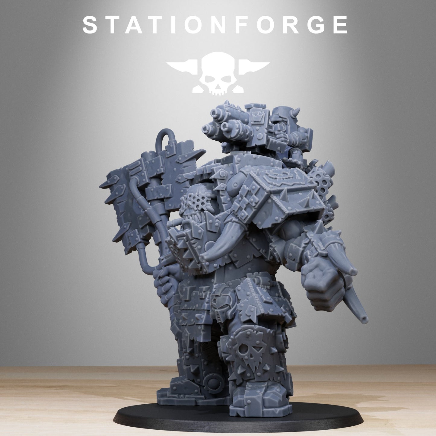 Orkaz Commander | Space Orcs (1) - Stationforge | 3D-printed Miniatures